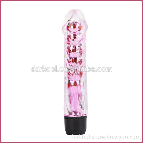 DD-033/Best Selling Jelly Multi-Speeds Super Soft Flexible Vagina Vibrator Dildo For Women